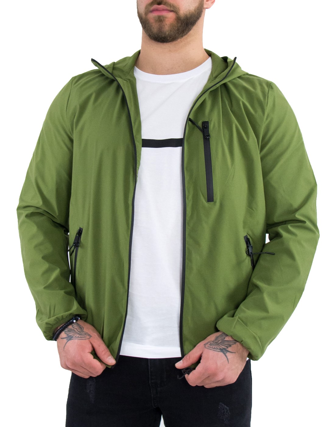 Ανδρικό χακί Jacket με τσέπες ZMG8163Q φωτογραφία